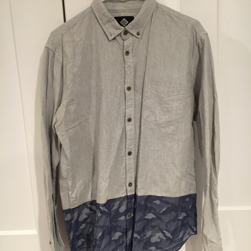 Color Block Button Up